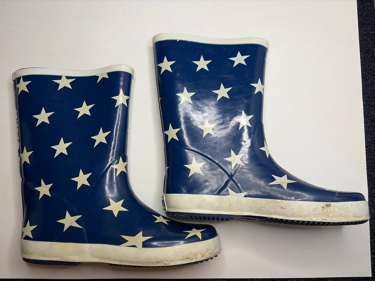 Ships rainboots Sz 1 Navy with stars - size Shoes - Kids 1