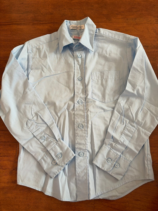 IZOD light blue Sz 8 Button up shirt - size Youth - 8 (M)