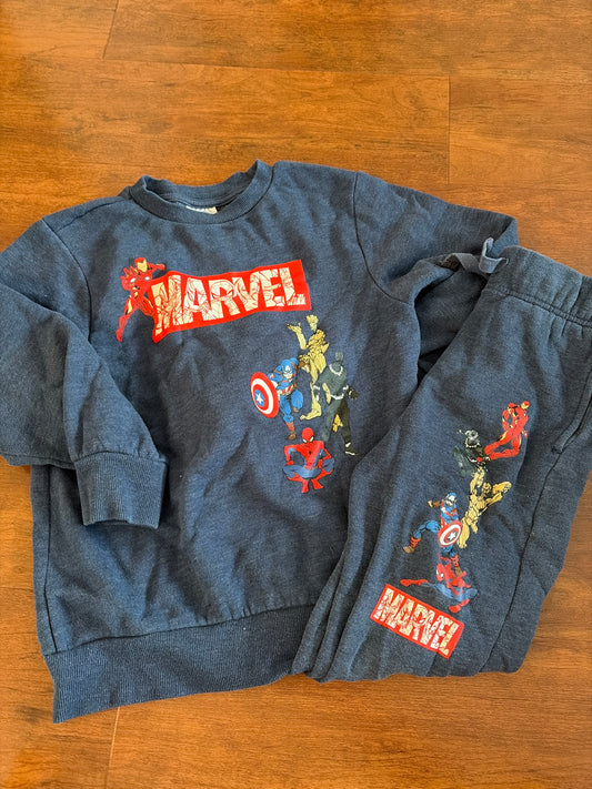 Marvel Avengers sweat shirt & pants set Sz S - size Youth - 6 (S)
