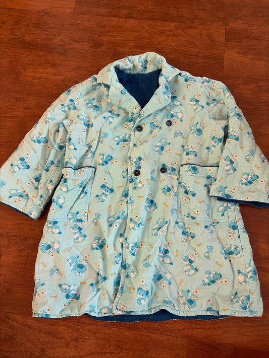 Boys blue puppy robe Terrycloth inside. - size Toddler - 5T