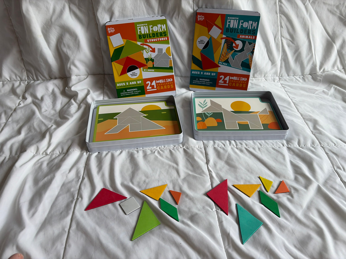 Magnetic tangram cards W/shapes
