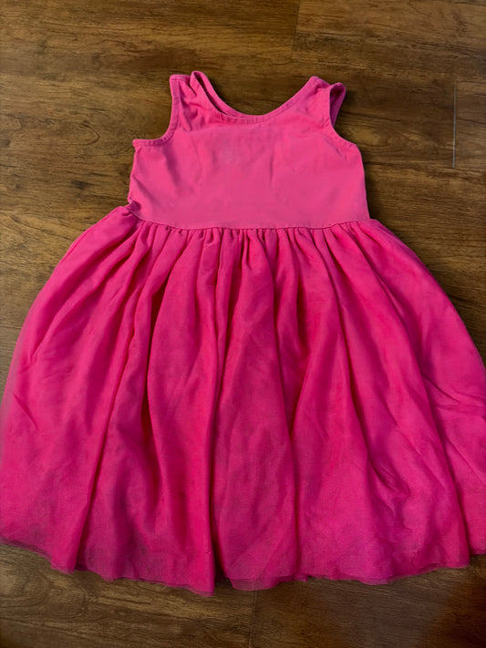 Hanna Andersson pink sleeveless tulle dress - size Youth - 6 (S)