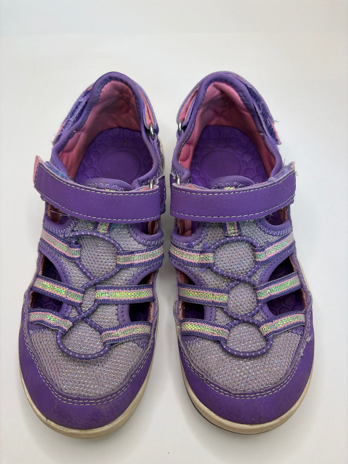 SO purple glitter sandals Sz 2 - size Shoes - Kids 2
