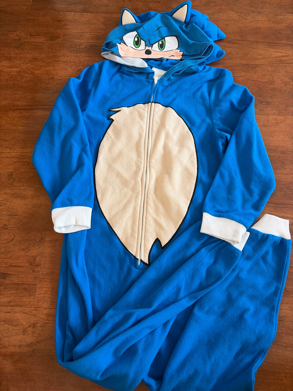 Sonic the hedgehog Hooded onesie - size Youth - 8 (M)