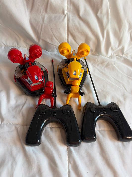 Red and yellow hover car RC cars