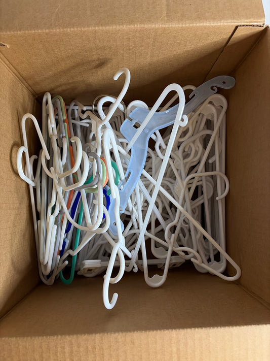 Box of baby hangers