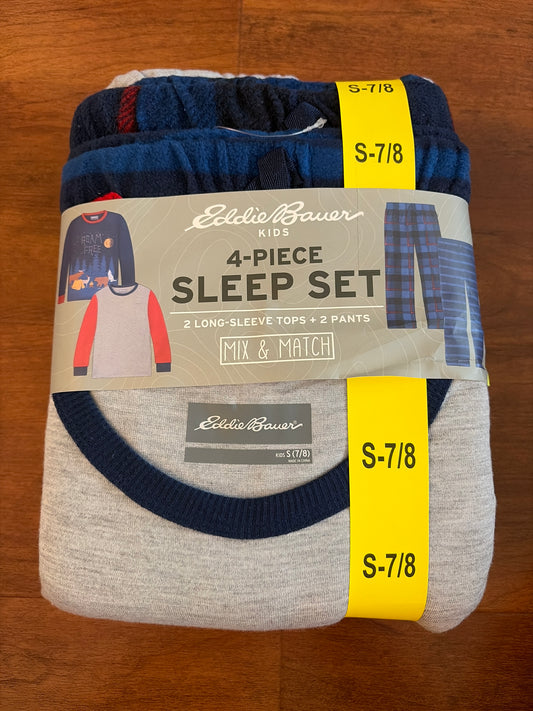 NIP Eddie Bauer 4pc Sleep set Sz 7/8 - size Youth - 7 (S)
