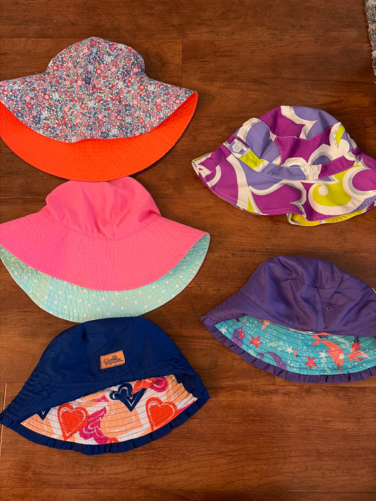 Girls sun hats (5) Fits like 5T