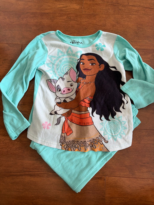 Disney Moana fleece pjs Sz 6x - size Youth - 6 (S)