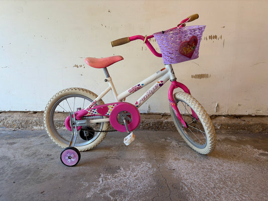 Girls bike w/princess basket 16