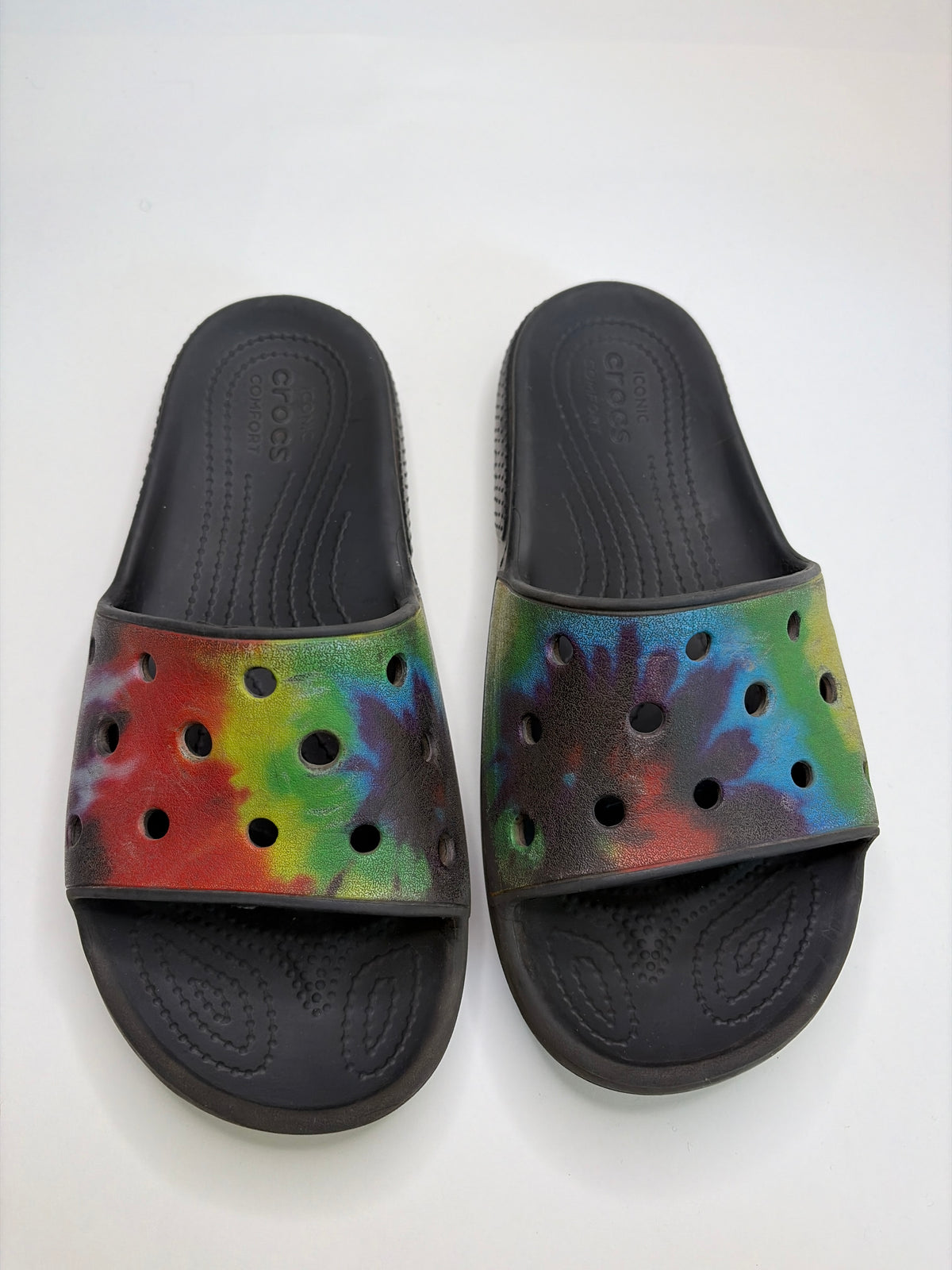 Crocs rainbow slides Sz 4/6 - size Shoes - Kids 4