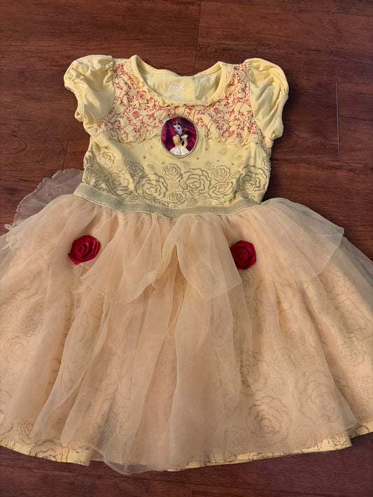 Disney Belle yellow dress SS Sz 6 - size Youth - 6 (S)