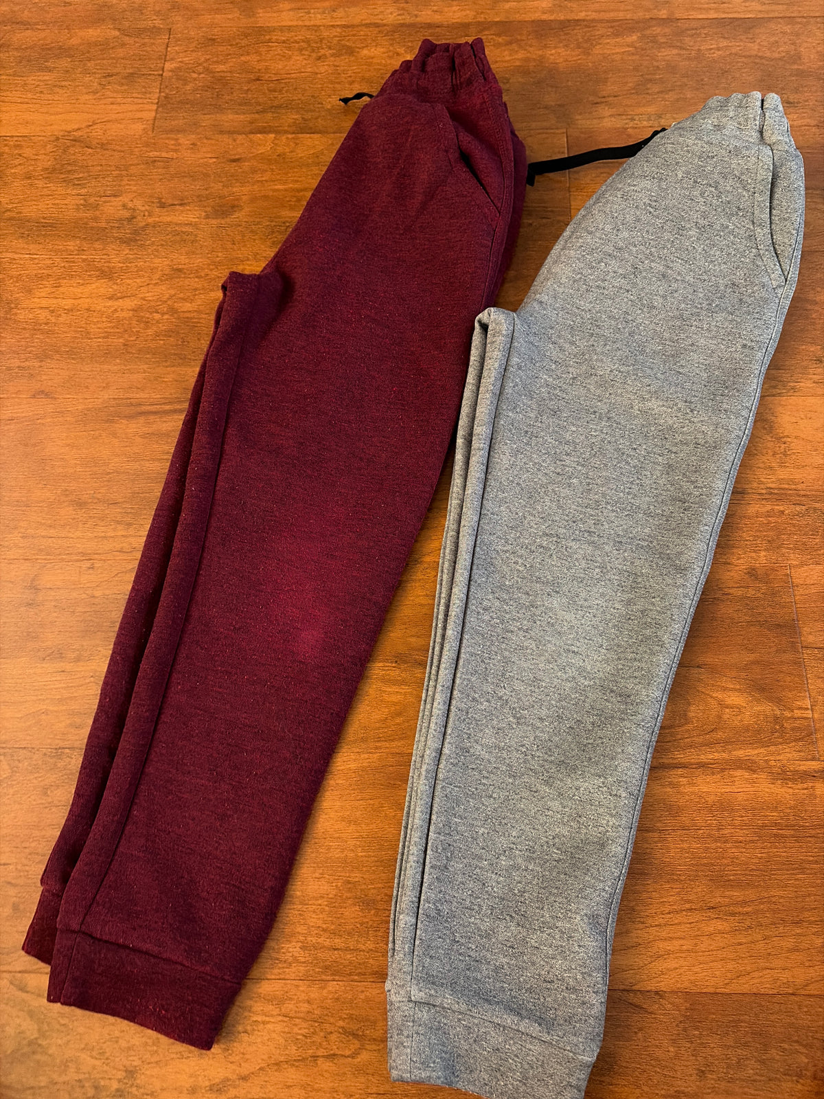 32� cranberry and gray Sweatpants - size Youth - 8 (M)
