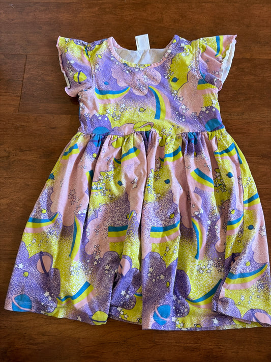 Hanna Andersson Sz 120 (6/7) Galaxy pink dress - size Youth - 6 (S)