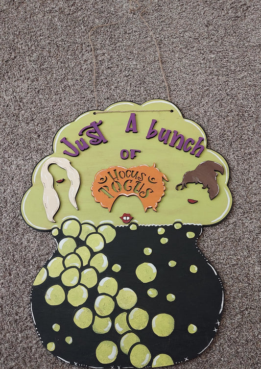 Painted Wooden Sign Hocus Pocus 22.5x17.5