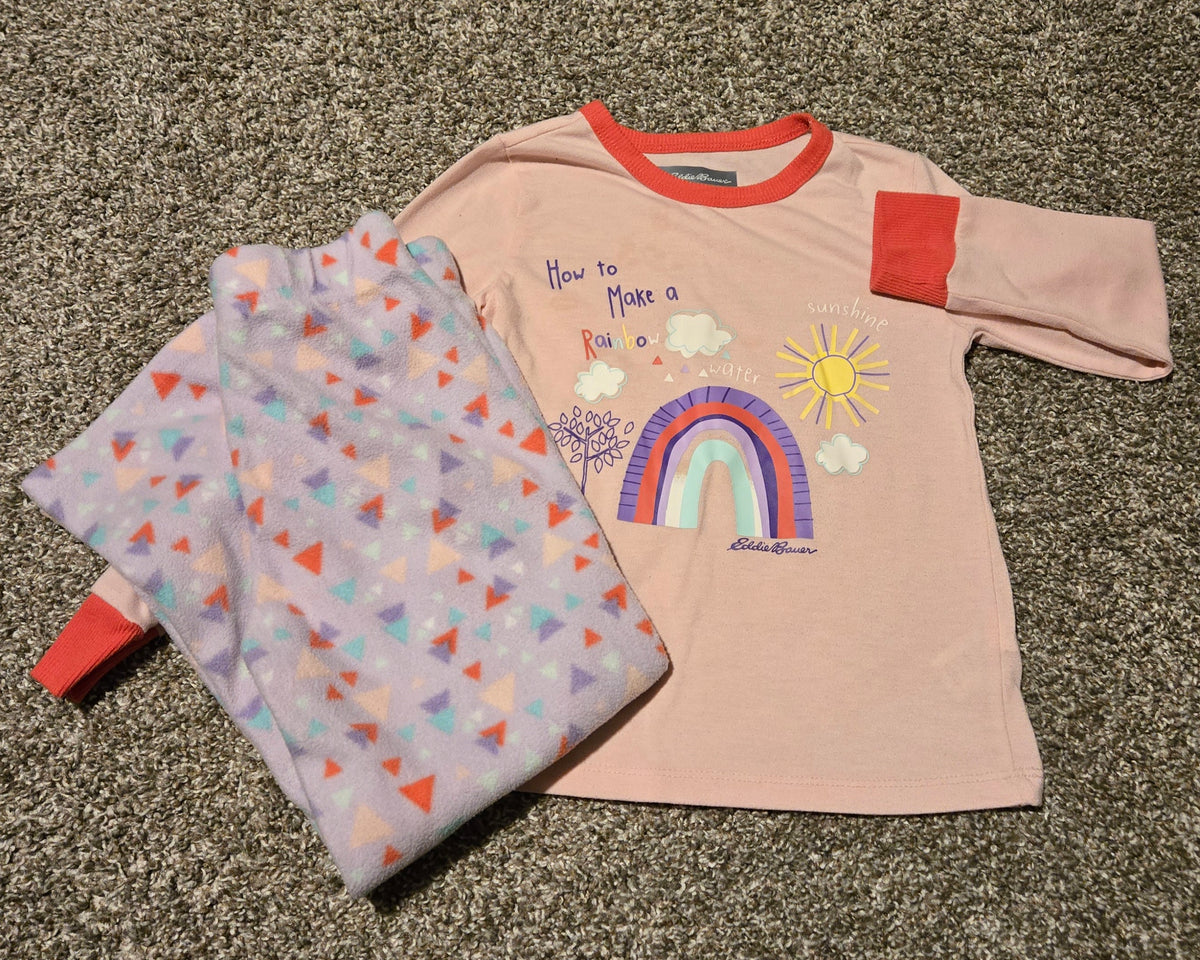 Eddie Bauer Fleece L/S Set with Rainbow - size Toddler - 5T
