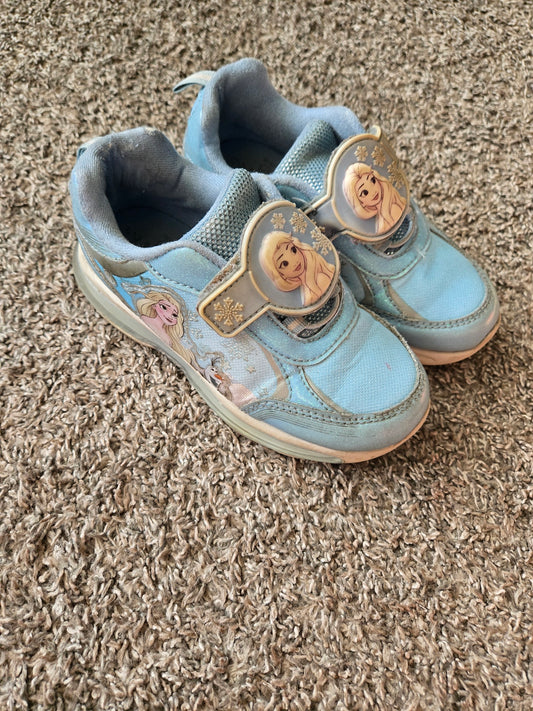 Disney Frozen Blue Velcro - size Shoes - Kids 12