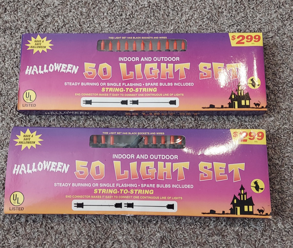 100 Orange Halloween String Lights