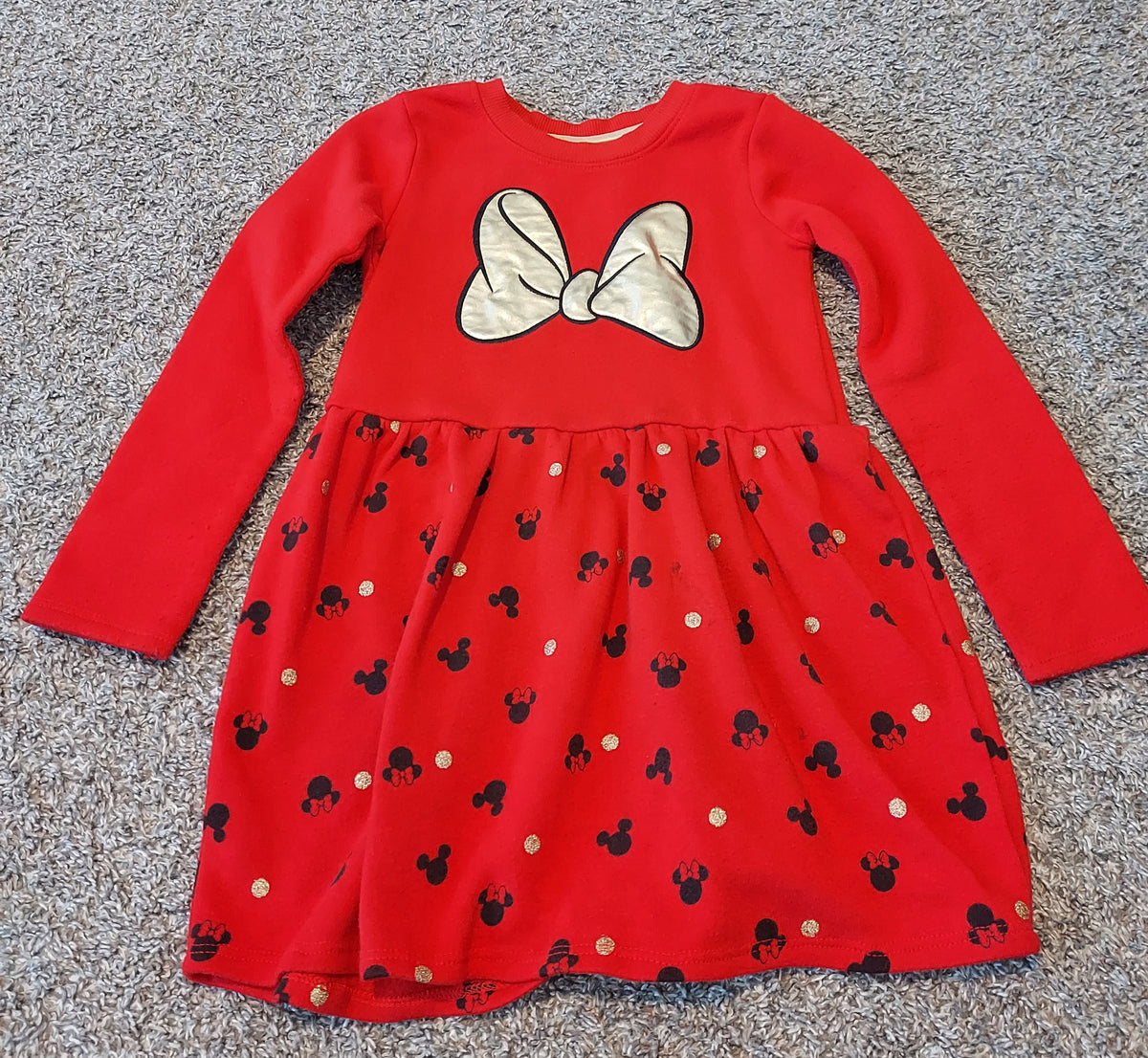 L/S Red Disney Minnie Mouse - size Youth - 6 (S)