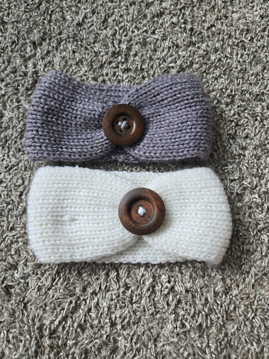 2 Knit Headband Ear Warmers, Kids Small