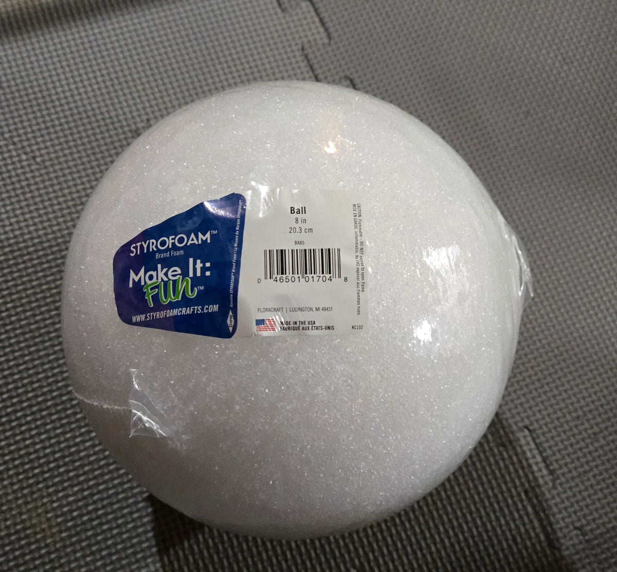 8 Inch Styrofoam Ball