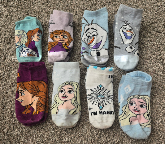8 pairs Disney Frozen Socks, size 4T-6T
