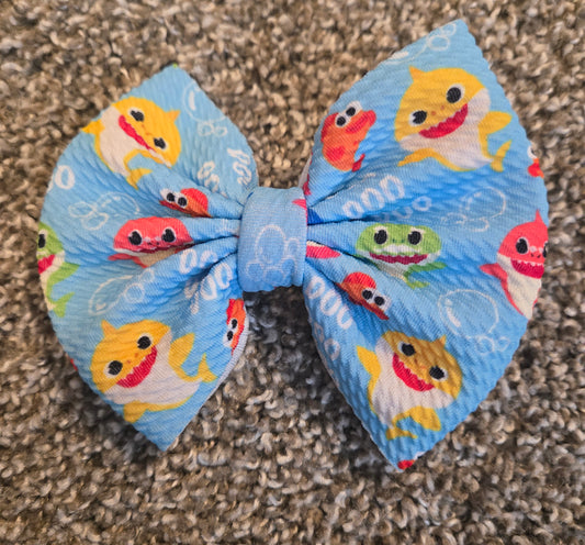 5 inch Cocomelon Hairbow Yellow & Pink Sharks