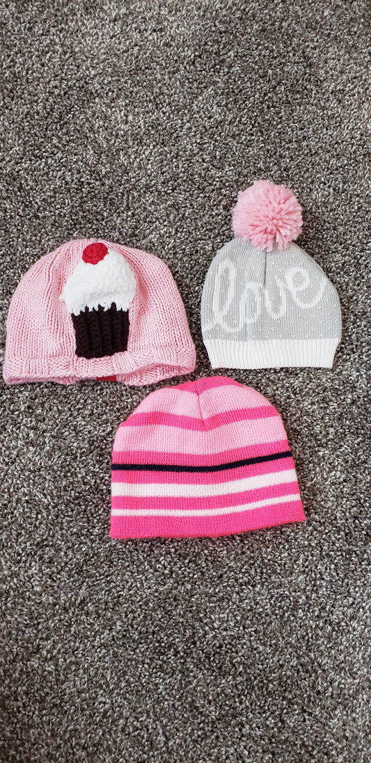 3 Girl winter hats Knitted hats