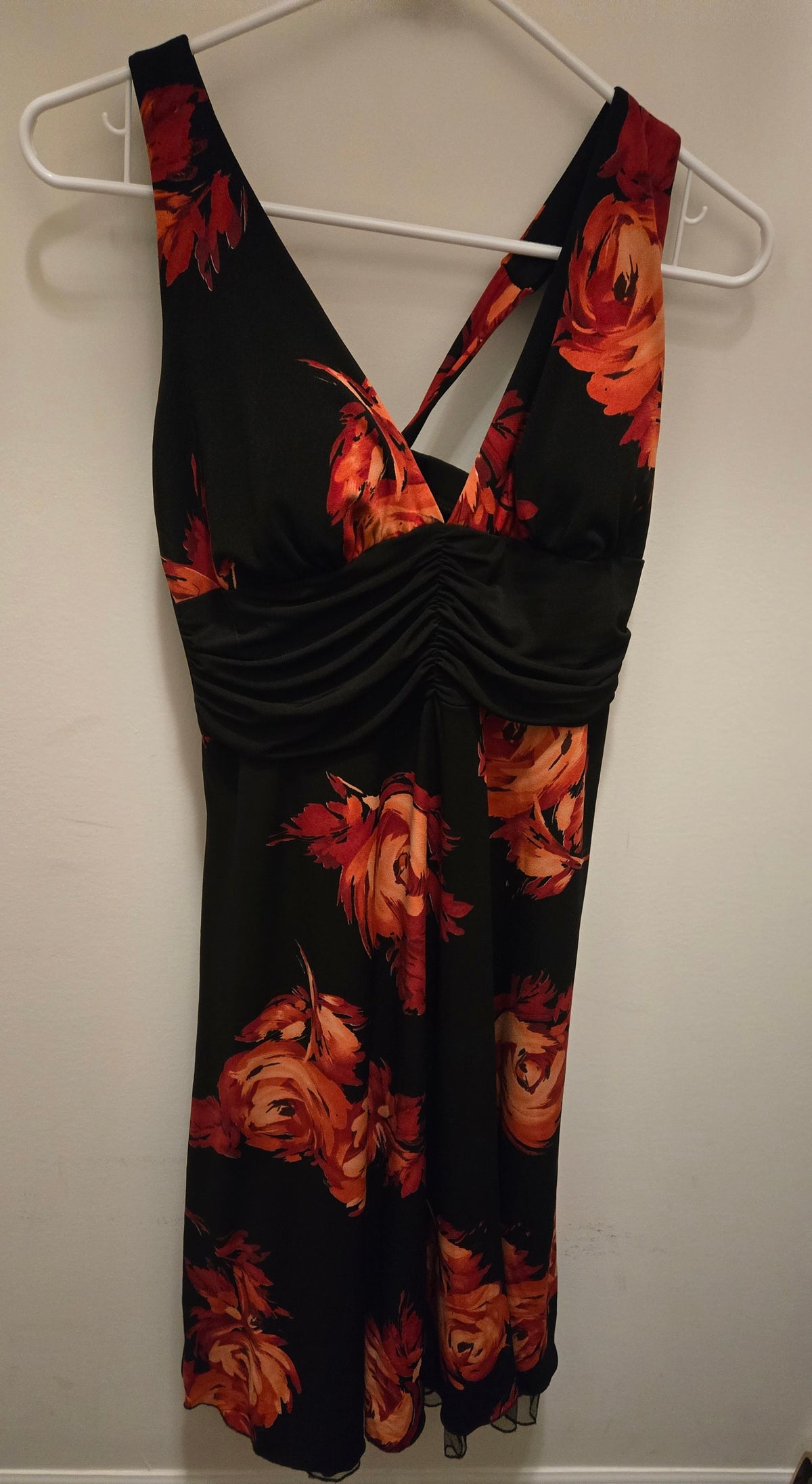 Red and Black Halter, Mid Calf Length - size Junior - L (11/13)