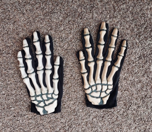 Pair of Skeleton Gloves Halloween, Youth M-L