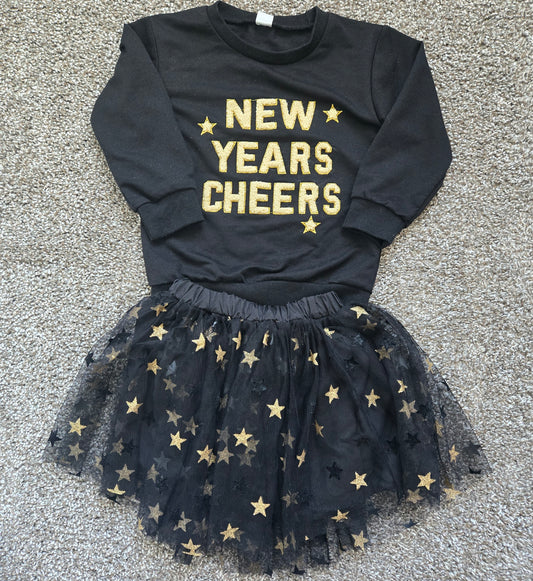 New Year's Eve Sweater and Skirt - size Toddler - 5T