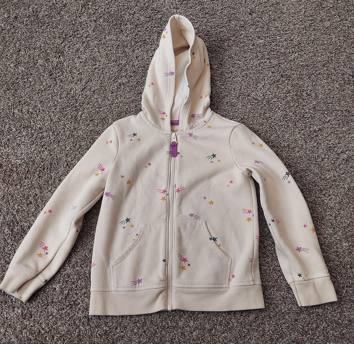 White with Stars Zip Up Hoodie, Cat & Jack - size Toddler - 5T