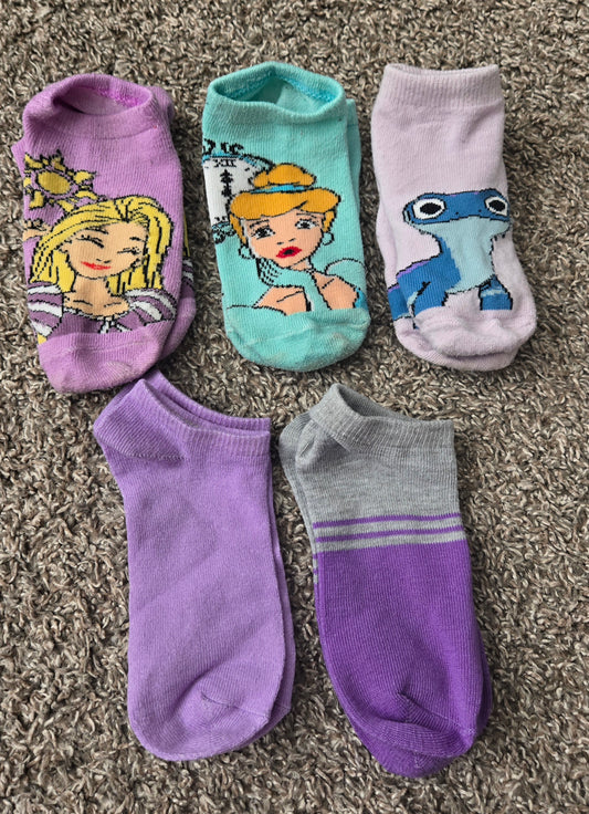 5 pairs Disney Princess Socks, size 4T-6T