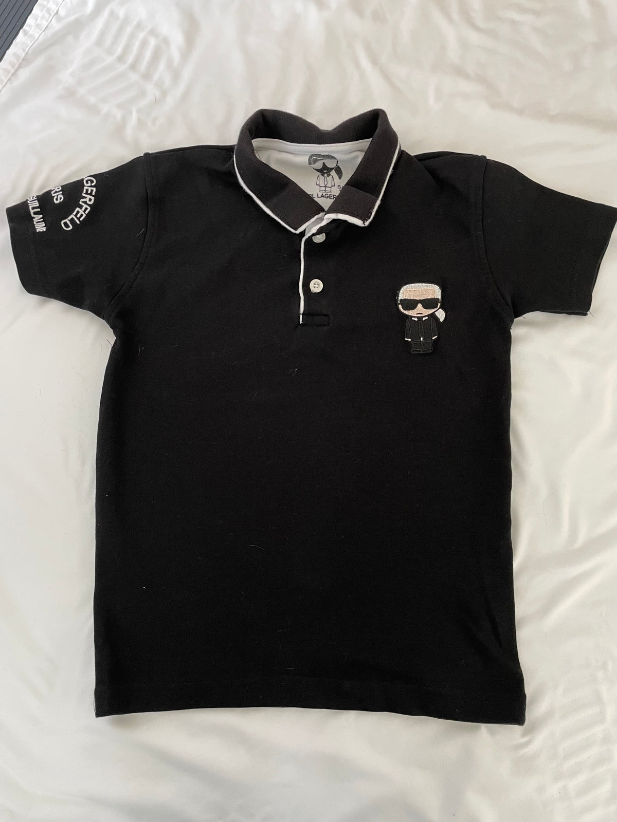 Black polo shirt Karl Lagerfeld Paris - size Youth - 7 (S)