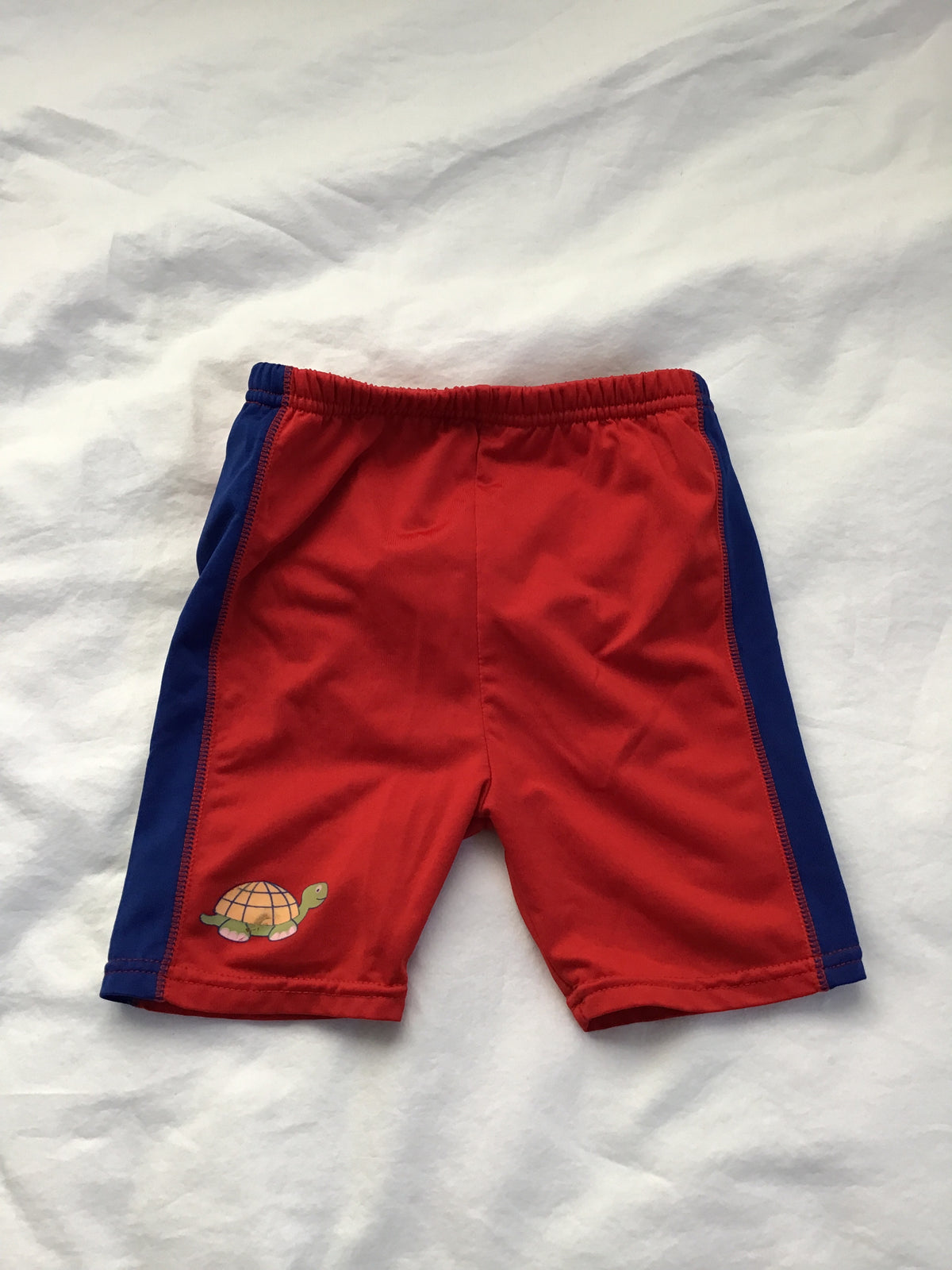 Boys swim pants Red with blue stripe - size Month - 18-24 / 24M