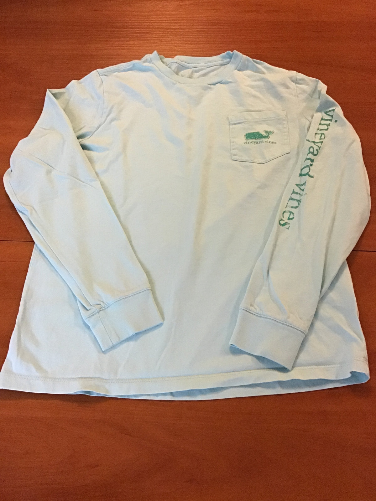 Vineyard vines LS top Light blue 100% cotton - size Youth - 12 (L)