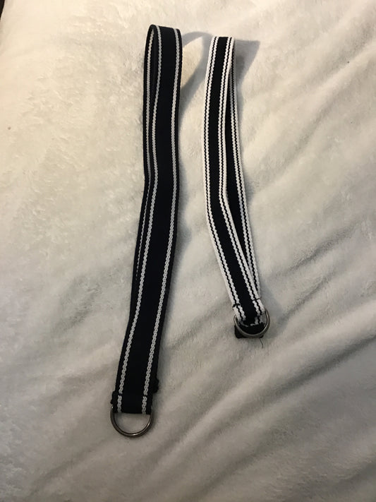 2 belts navy / white