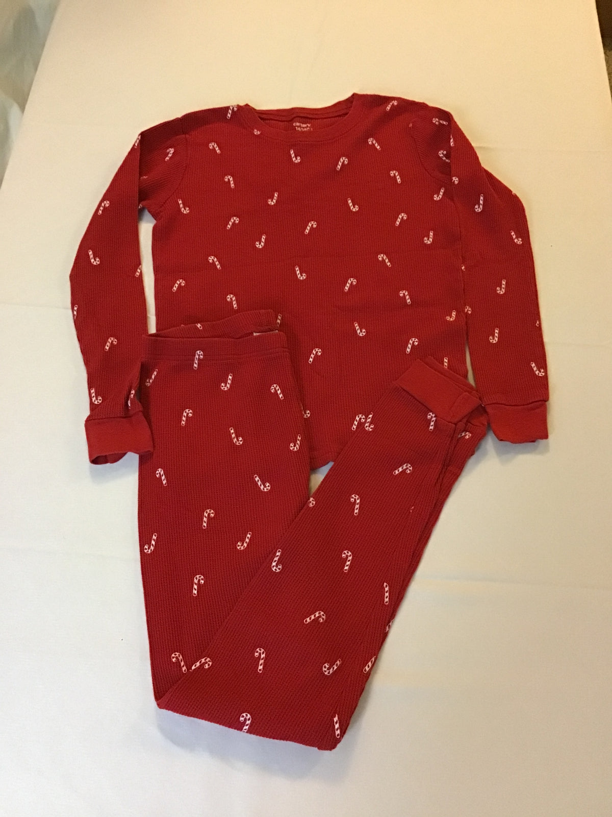 Carters Christmas pajama Fit size 12 red / candy - size Youth - 14 (XL)
