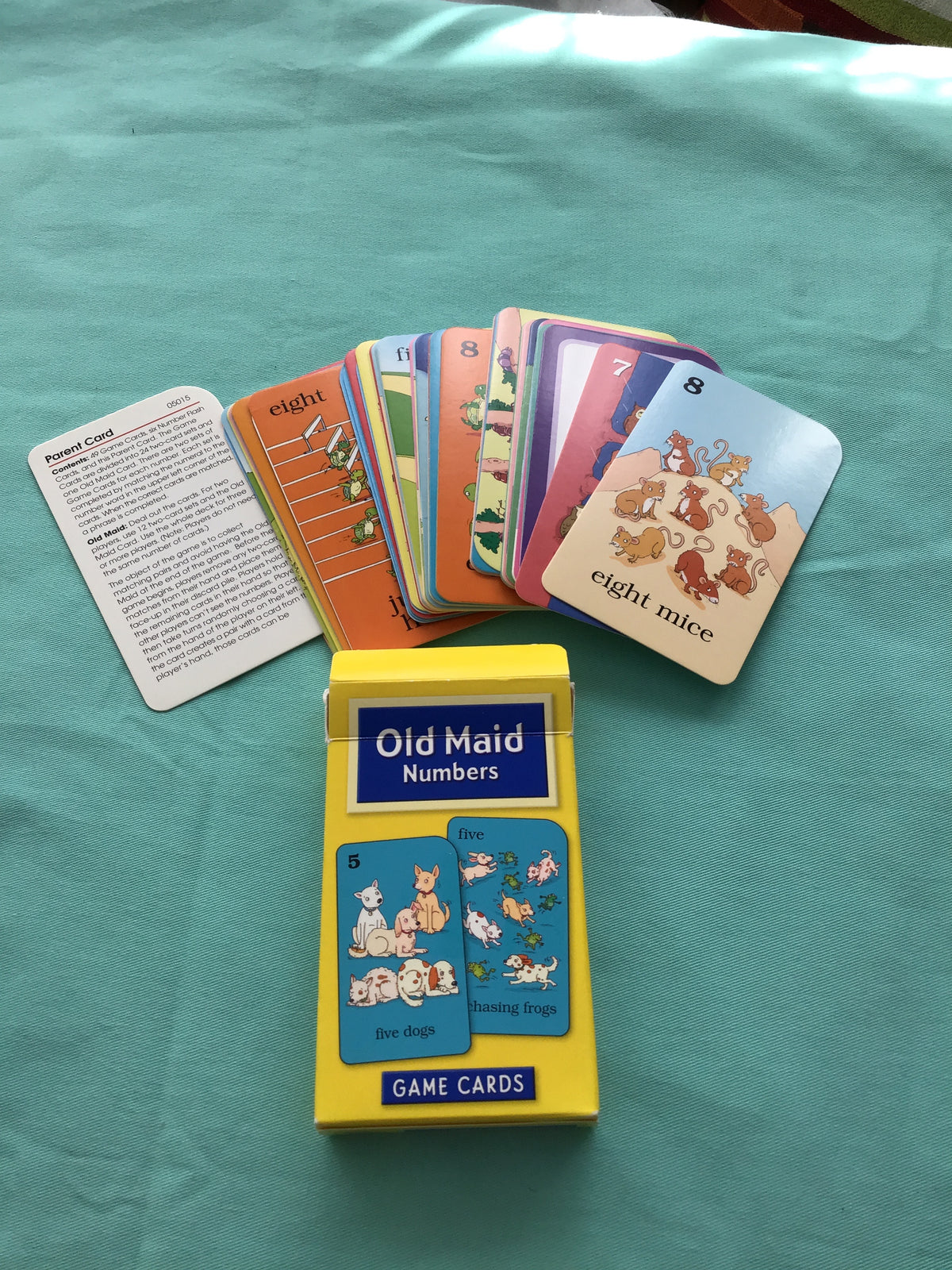 Old maid numbers Game card all included