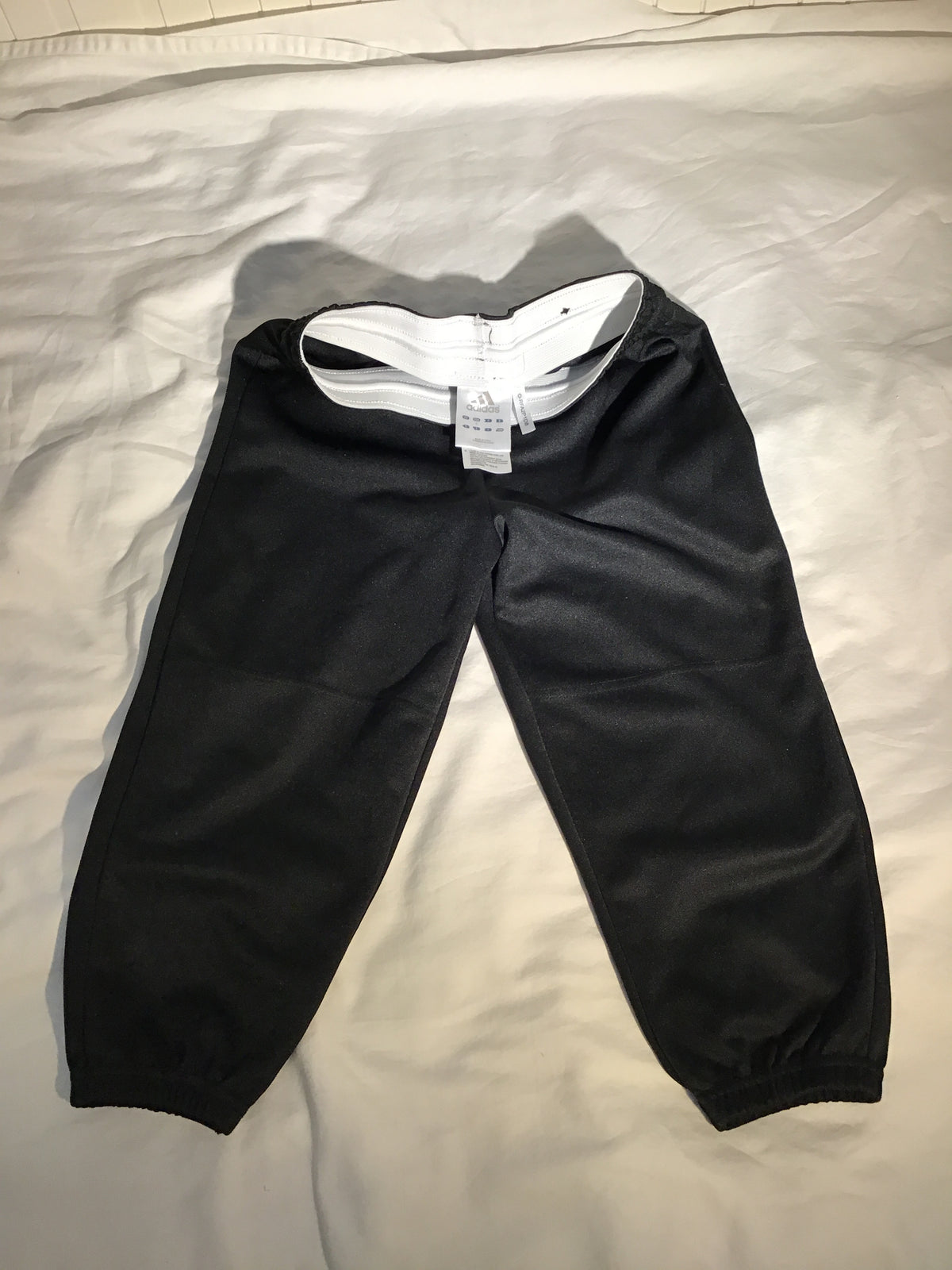 Adidas softball black Pants climalite - size Youth - 7 (S)