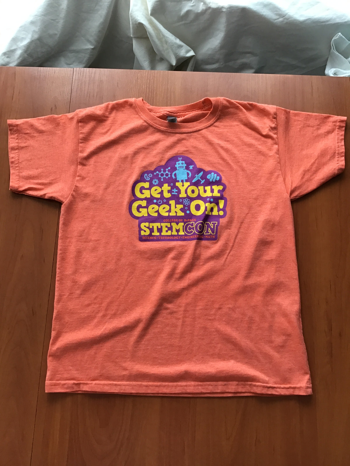 Stemcon shirt orange Very good condition - size Youth - 12 (L)