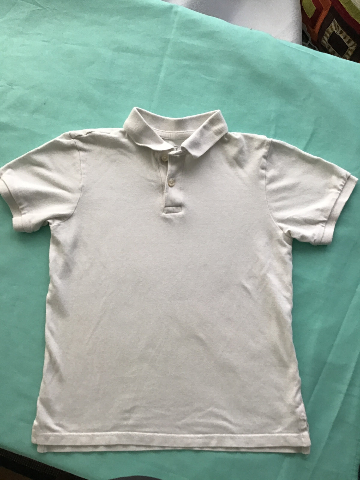Children place white Polo shirt - size Youth - 10 (L)