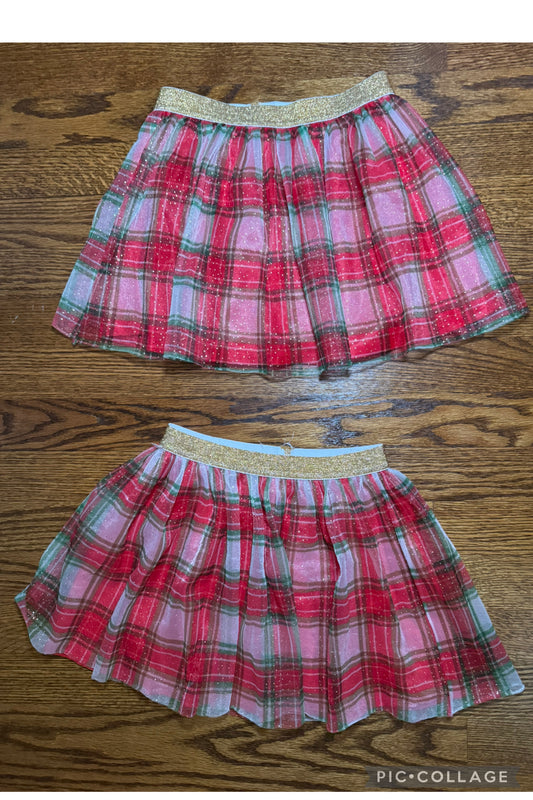 Tulle plaid skirts - size Youth - 5 (XS)