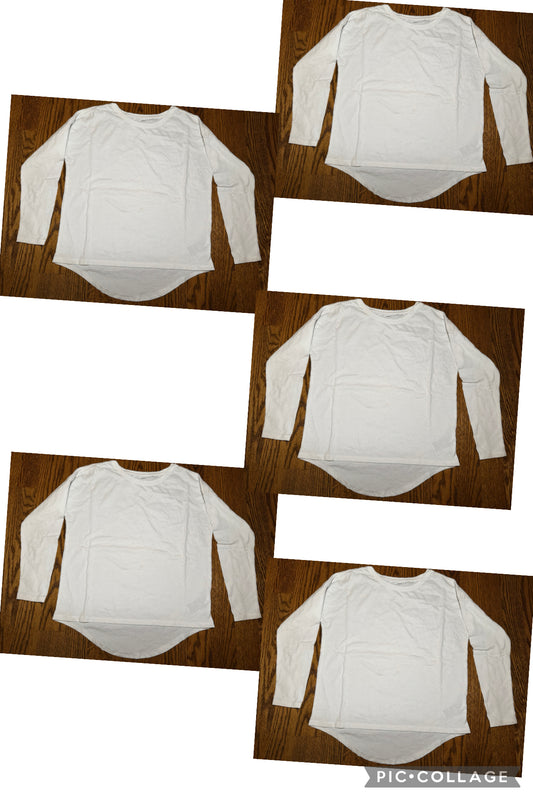 Old Navy layering LS shirts. White. 5pcs - size Youth - 6 (S)