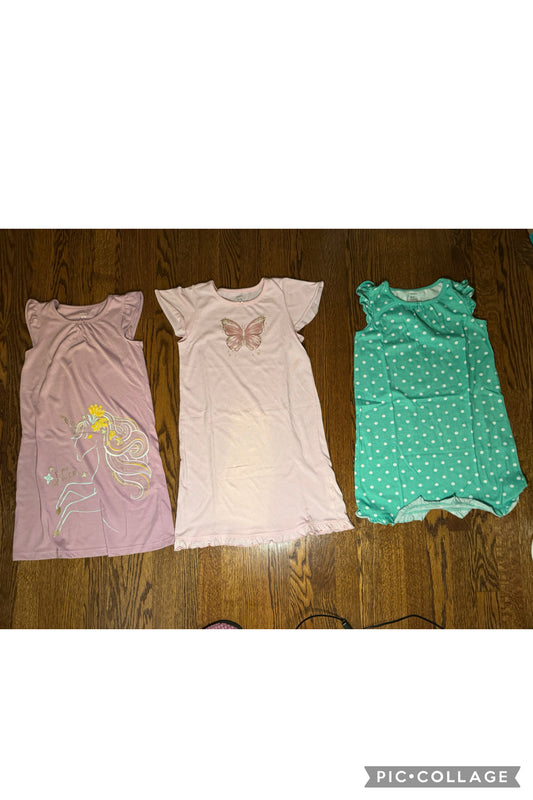 Carters/just one U 3pcs sleeping gowns - size Youth - 6 (S)