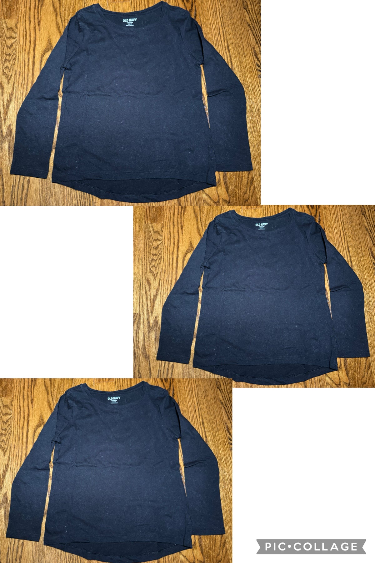 Old Navy layering LS shirts. Black. 3 pcs - size Youth - 6 (S)