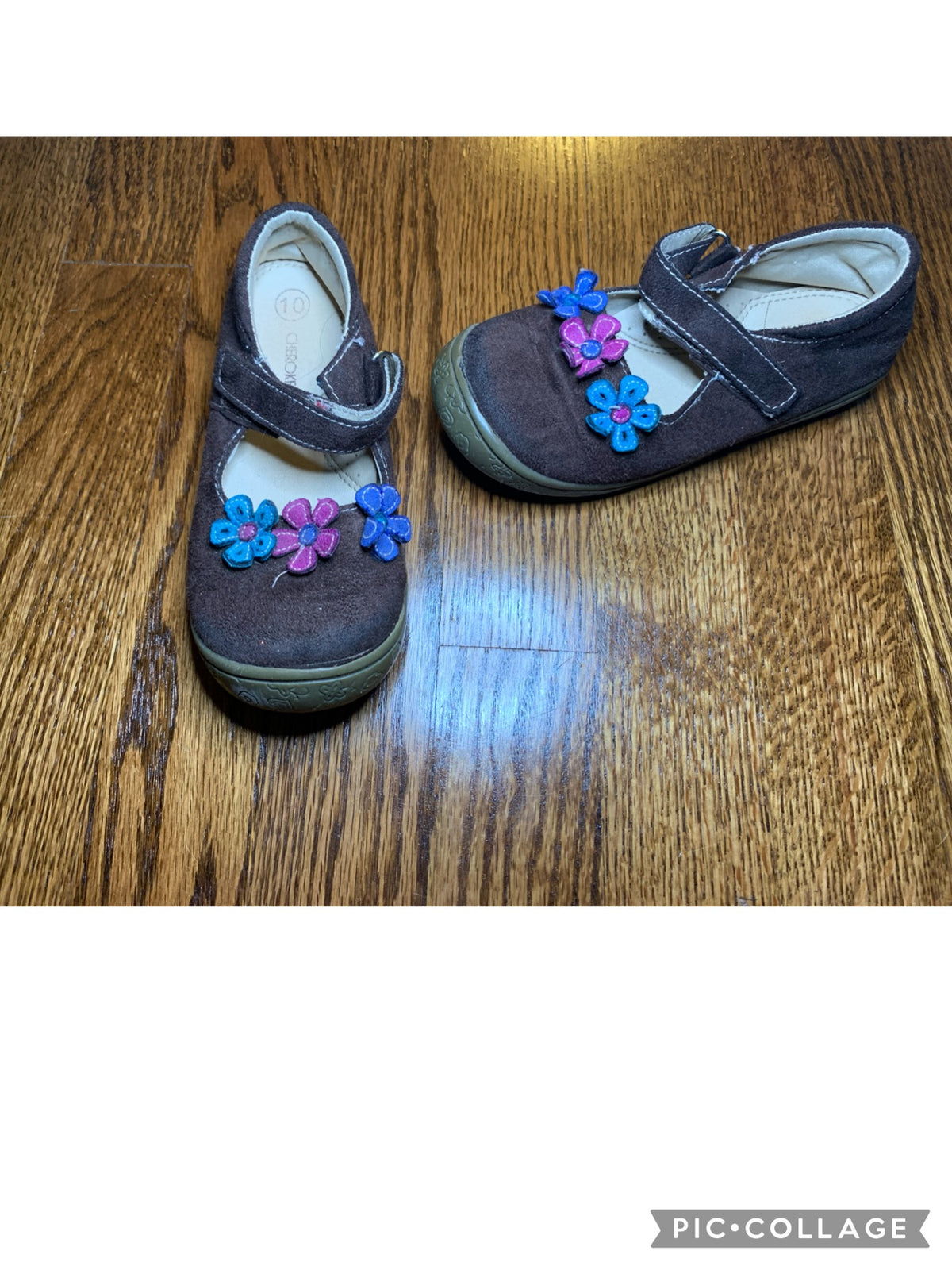 Cherokee brown dress shoes with flowers - size Shoes - Kids 12