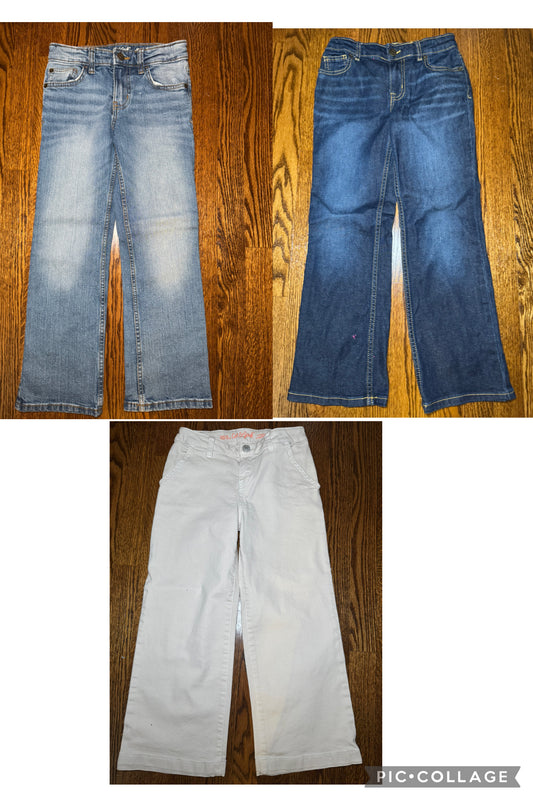 3 pairs of C&J jeans Bootcut & wide leg - size Youth - 7 (S)