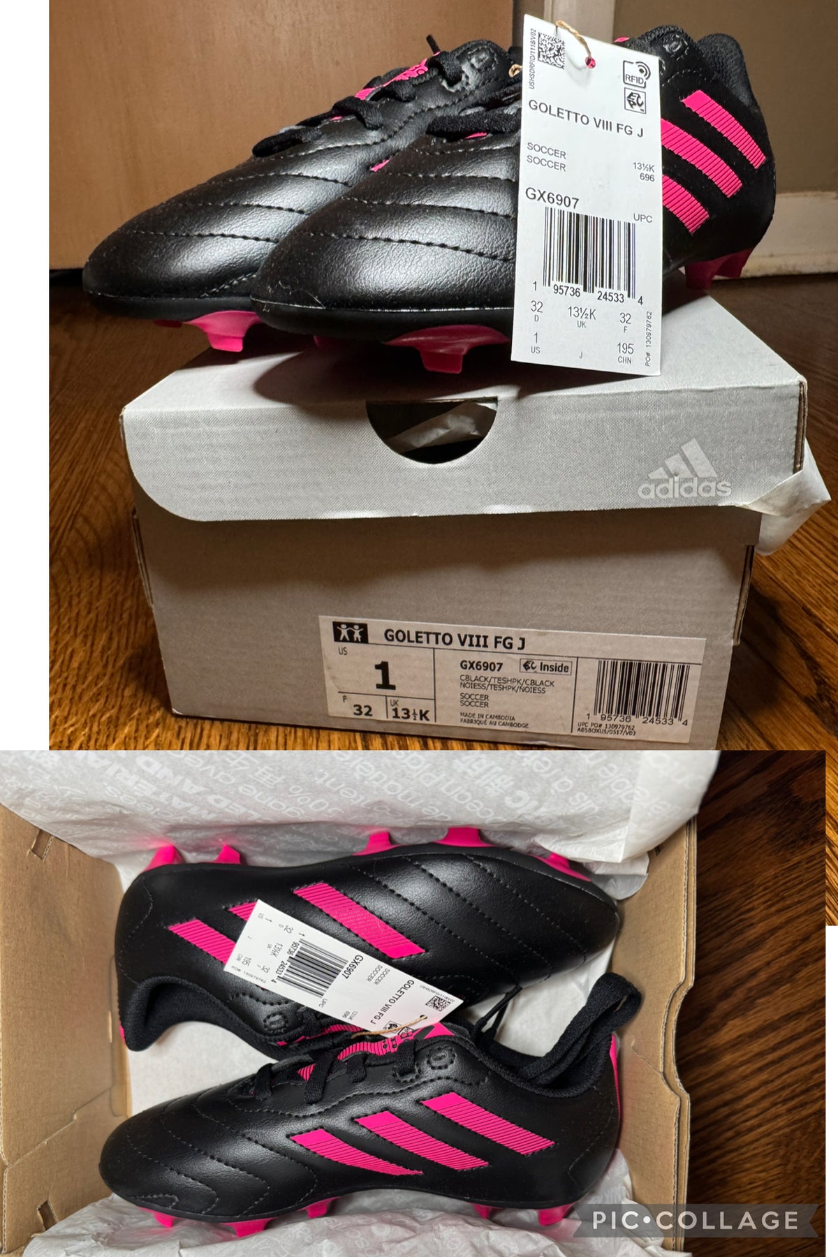 Adidas soccer cleats NWT Goletto VIII FG - size Shoes - Kids 1