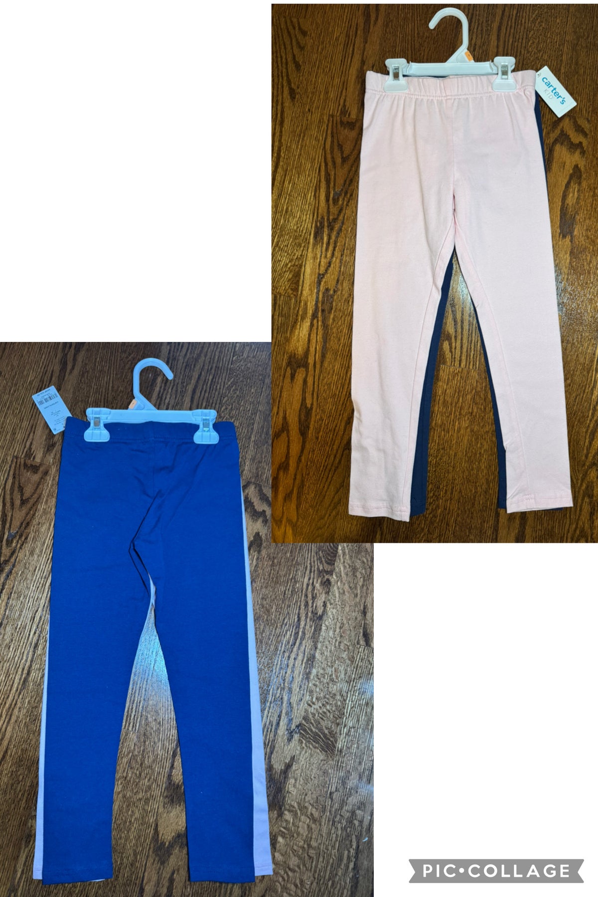 NWT 2 Carters leggings Set. Pink & blue - size Youth - 7 (S)